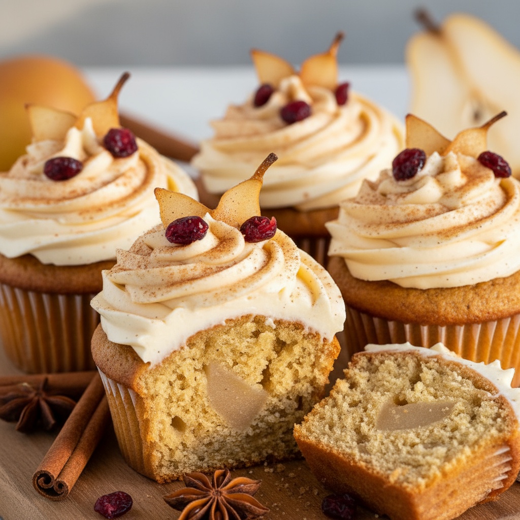 Spiced Pear Cupcakes – additional seasonal photo